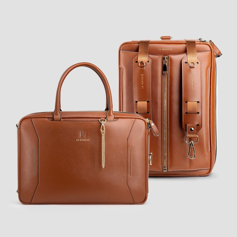 La Mansio Heritage Saffiano Leather Bag, Grand Size - NWOT